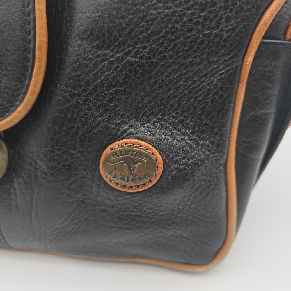 Illution Leather Handbag - Black and Brown - Picture 4 of 8